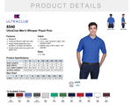 Women's 600 - UltraClub Men's Whisper Piqué Polo