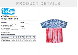 Jefferson Speedway Flag Tie Dye T-Shirt