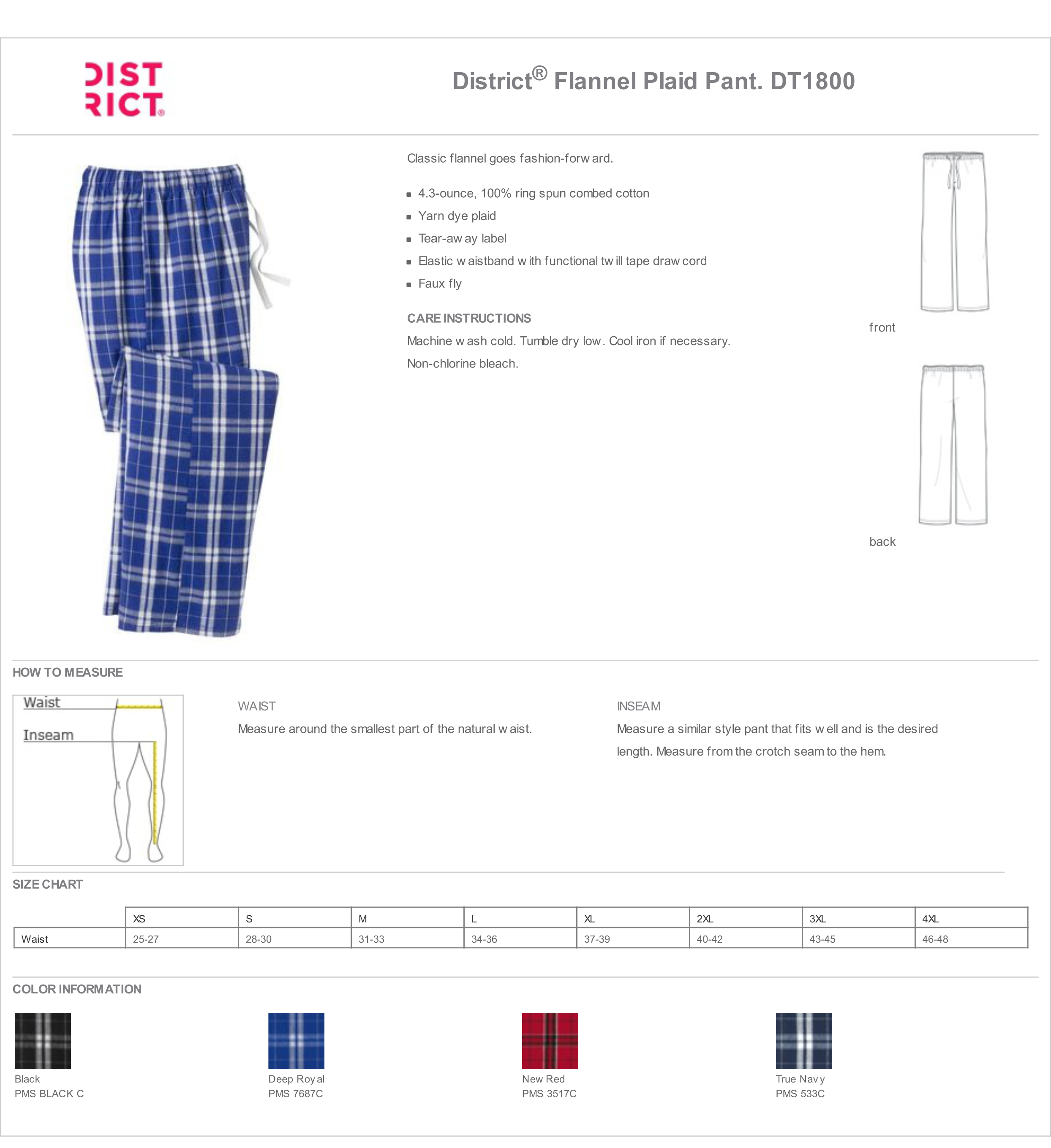 IYB District Flannel Plaid Pant