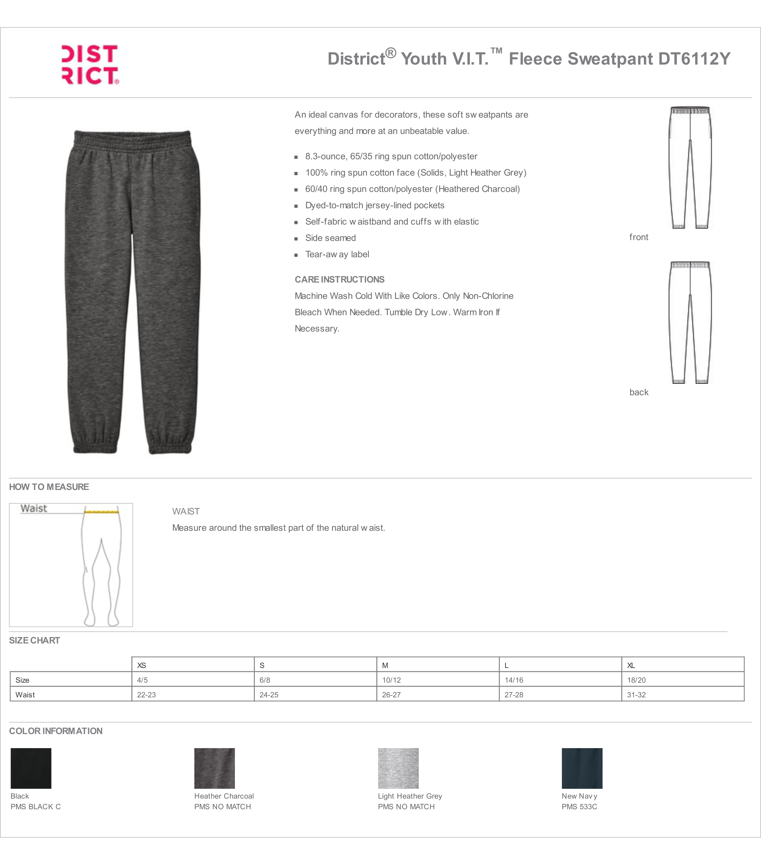 IYB District Youth Fleece Sweatpants