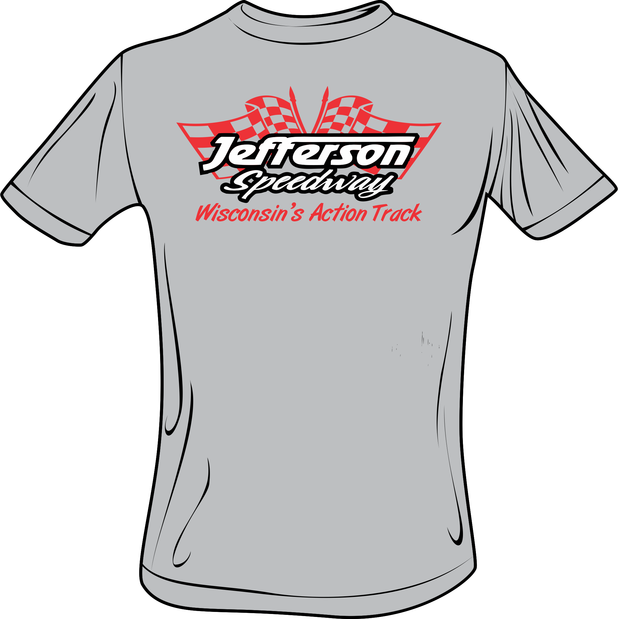 Jefferson Speedway Crossed Flags T-Shirt