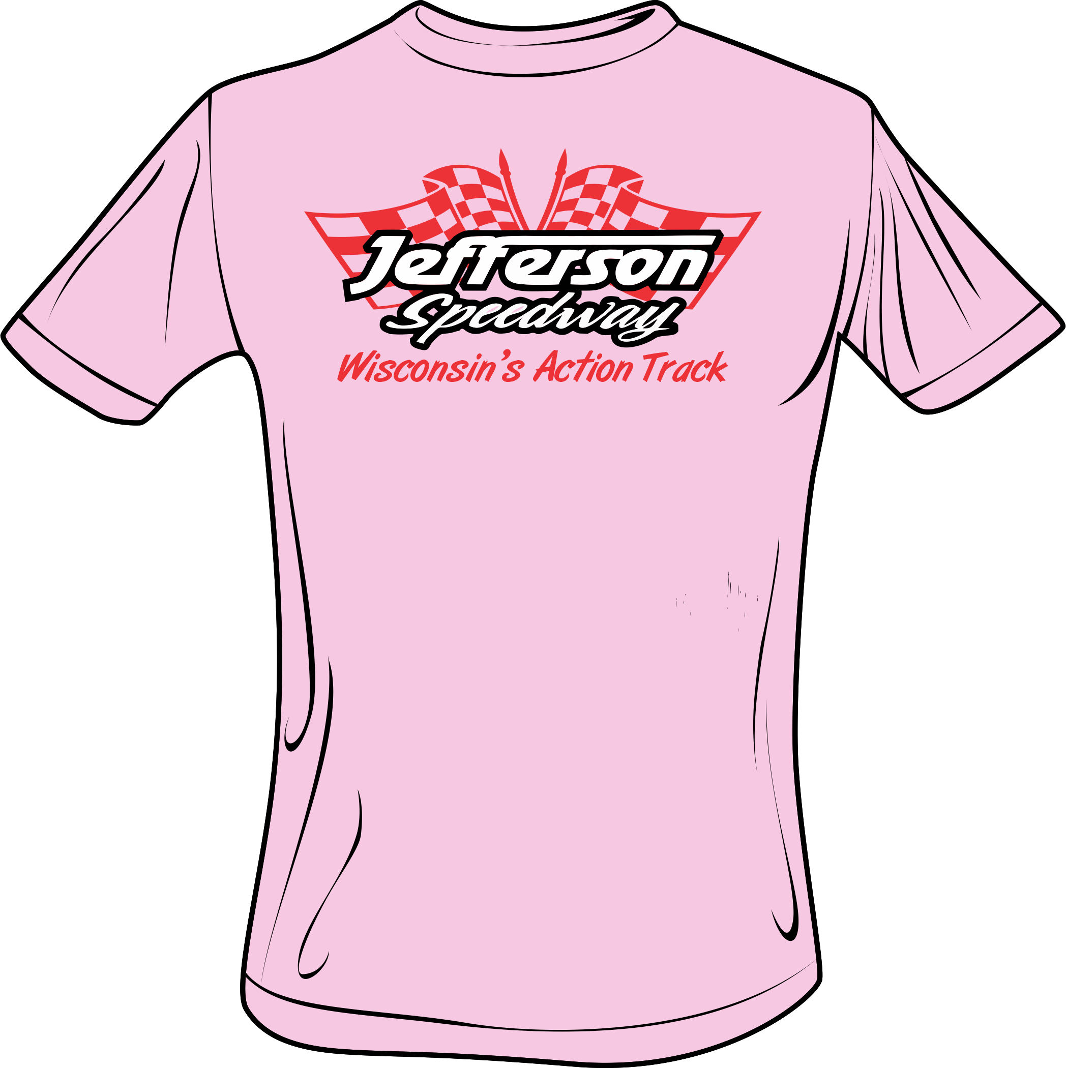 Jefferson Speedway Crossed Flags T-Shirt