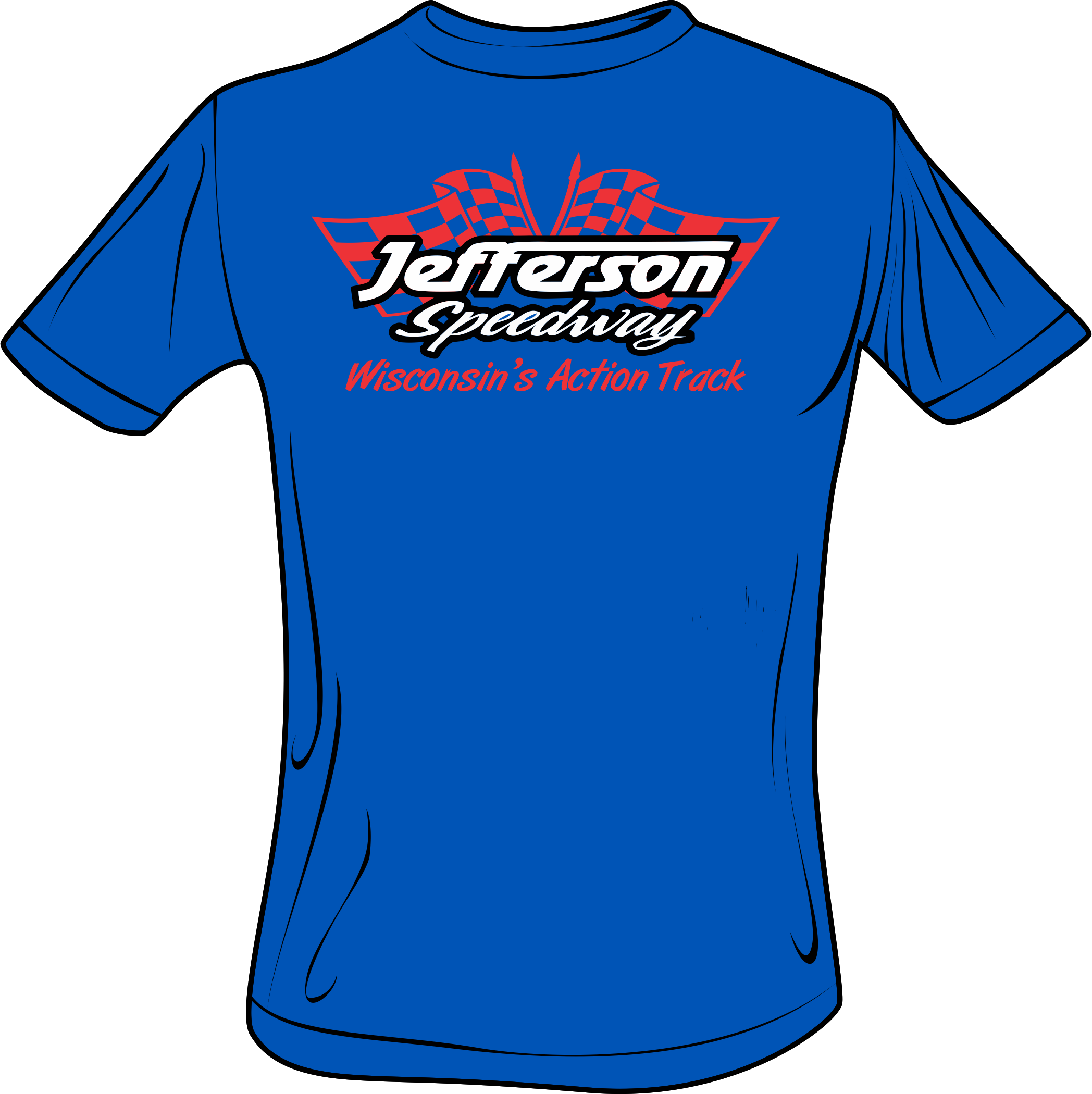 Jefferson Speedway Crossed Flags T-Shirt