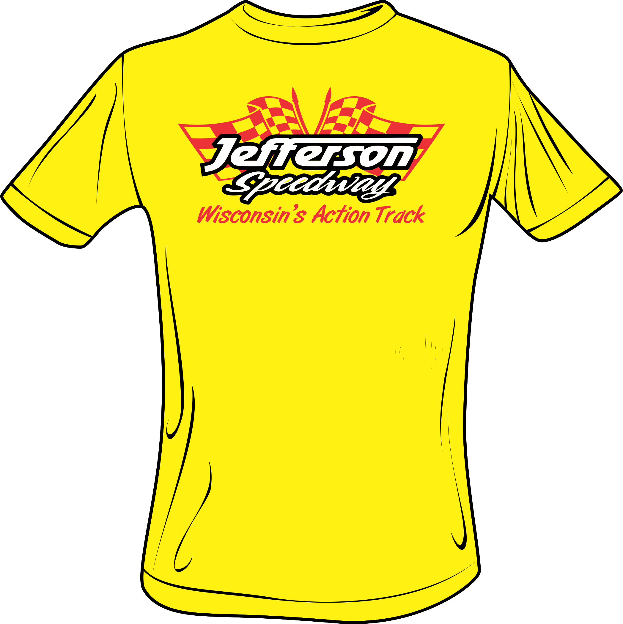 Jefferson Speedway Crossed Flags T-Shirt