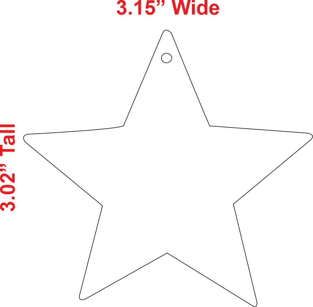 2023 Wooden Family Star Ornament