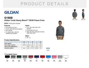 Dodgeland Youth Gildan Heavy Blend™ 50/50 Fleece Crew