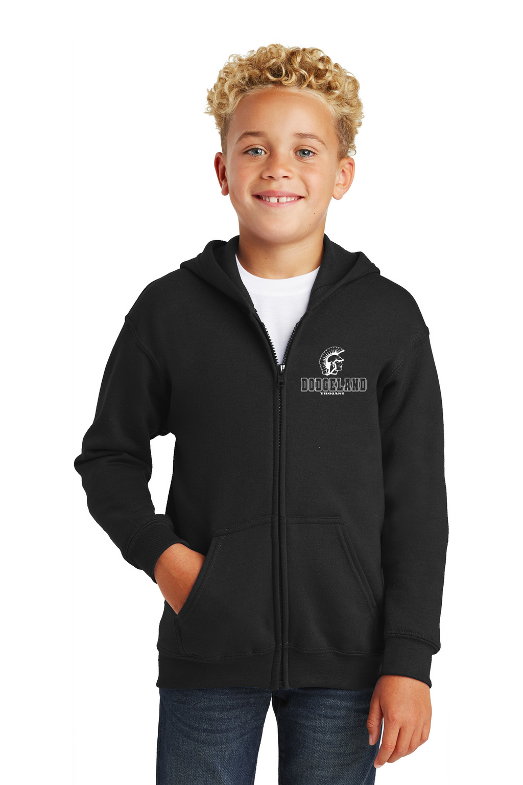 Dodgeland Youth Gildan Heavy Blend™ 8 oz., 50/50 Full-Zip Hooded Sweatshirt