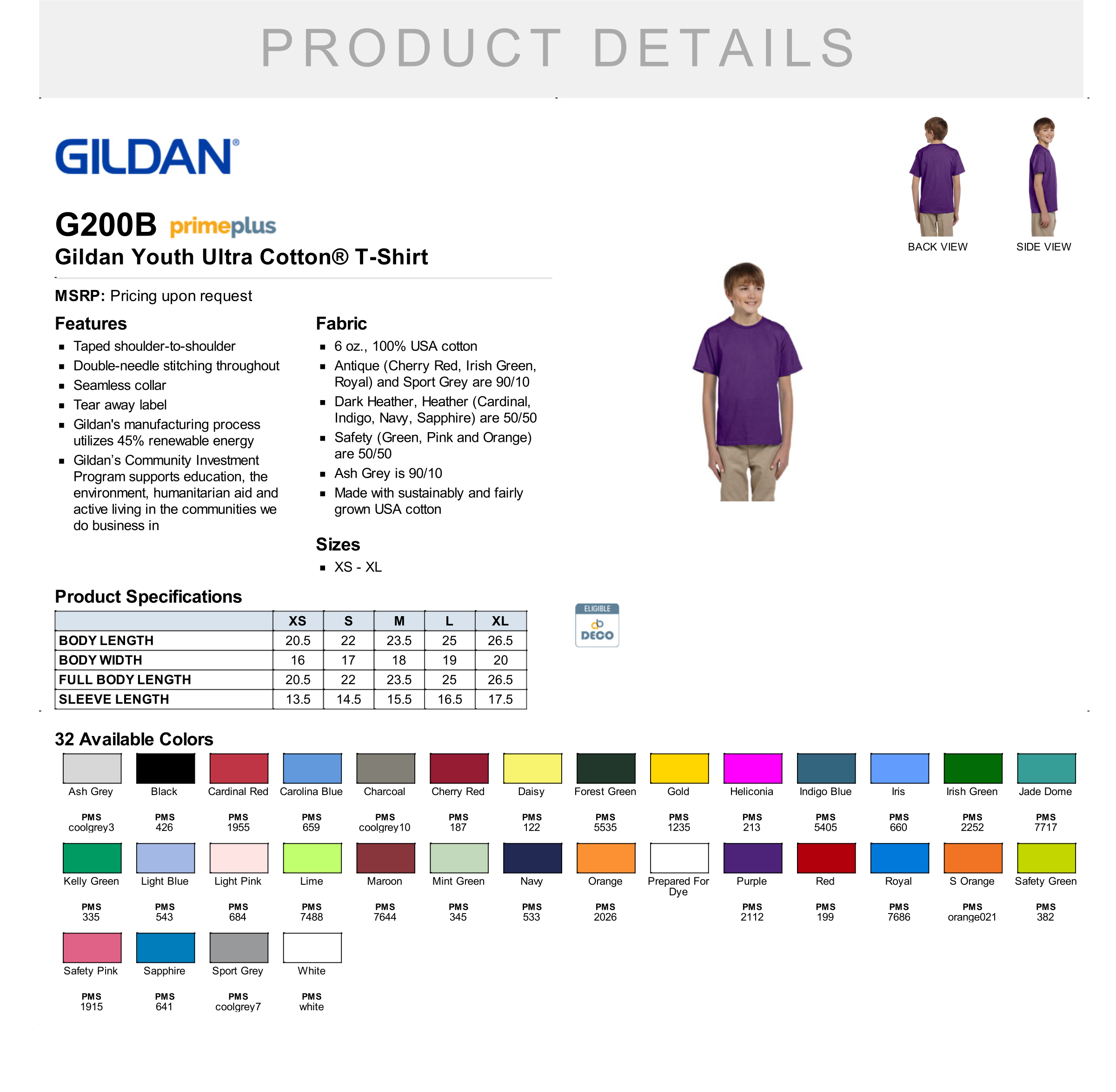 Dodgeland Youth Gildan Ultra Cotton® T-Shirt