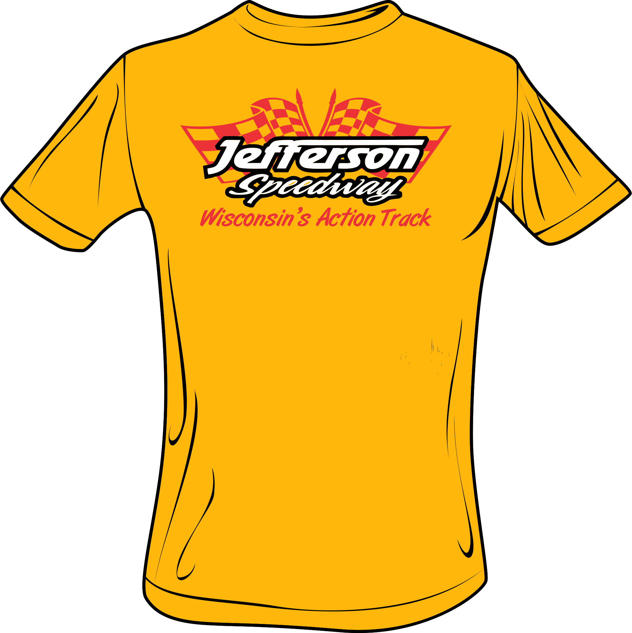 Jefferson Speedway Crossed Flags T-Shirt