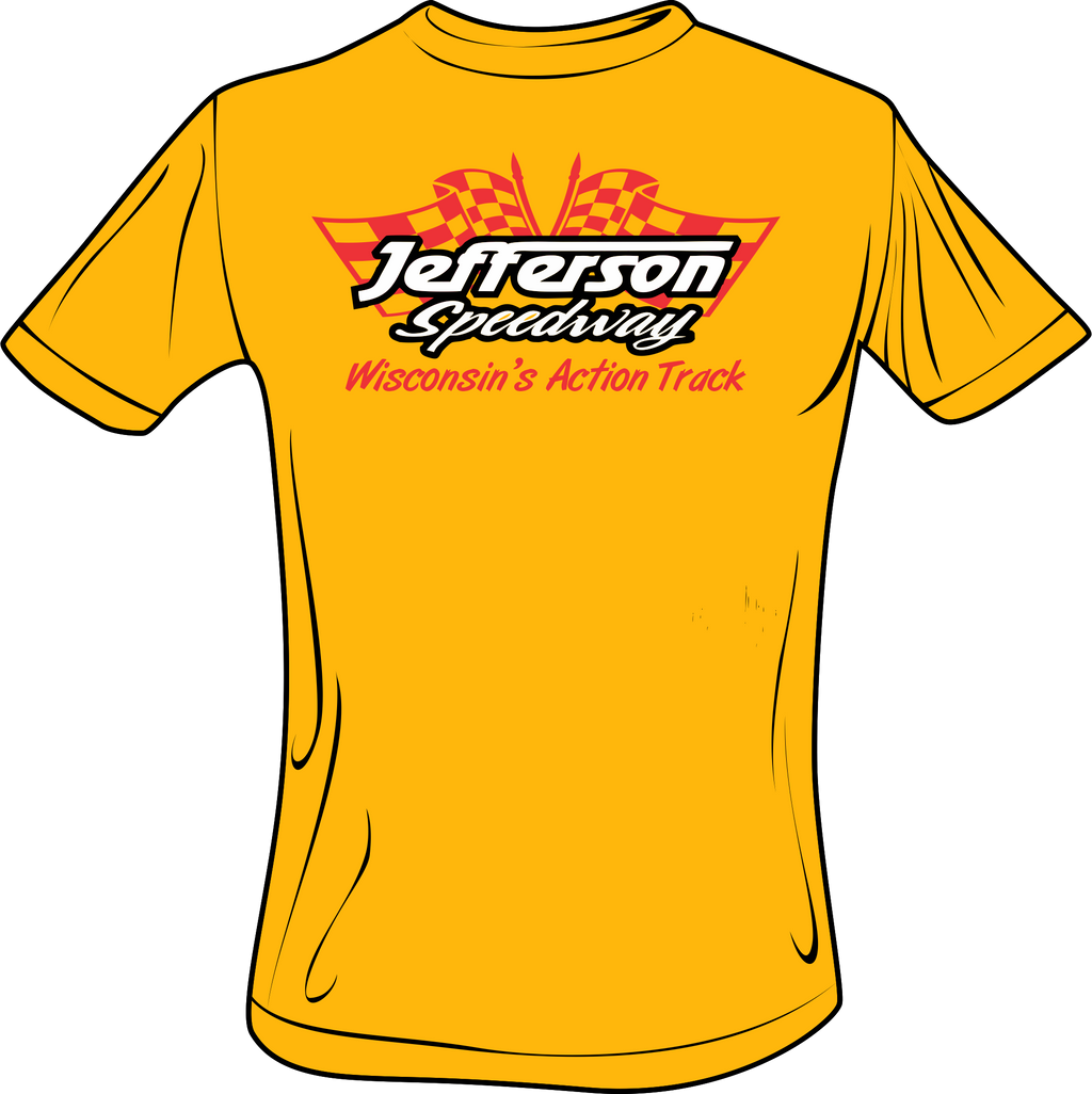 Jefferson Speedway Crossed Flags T-Shirt