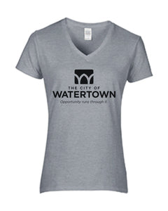 City of Watertown Ladies V-Neck T-Shirt
