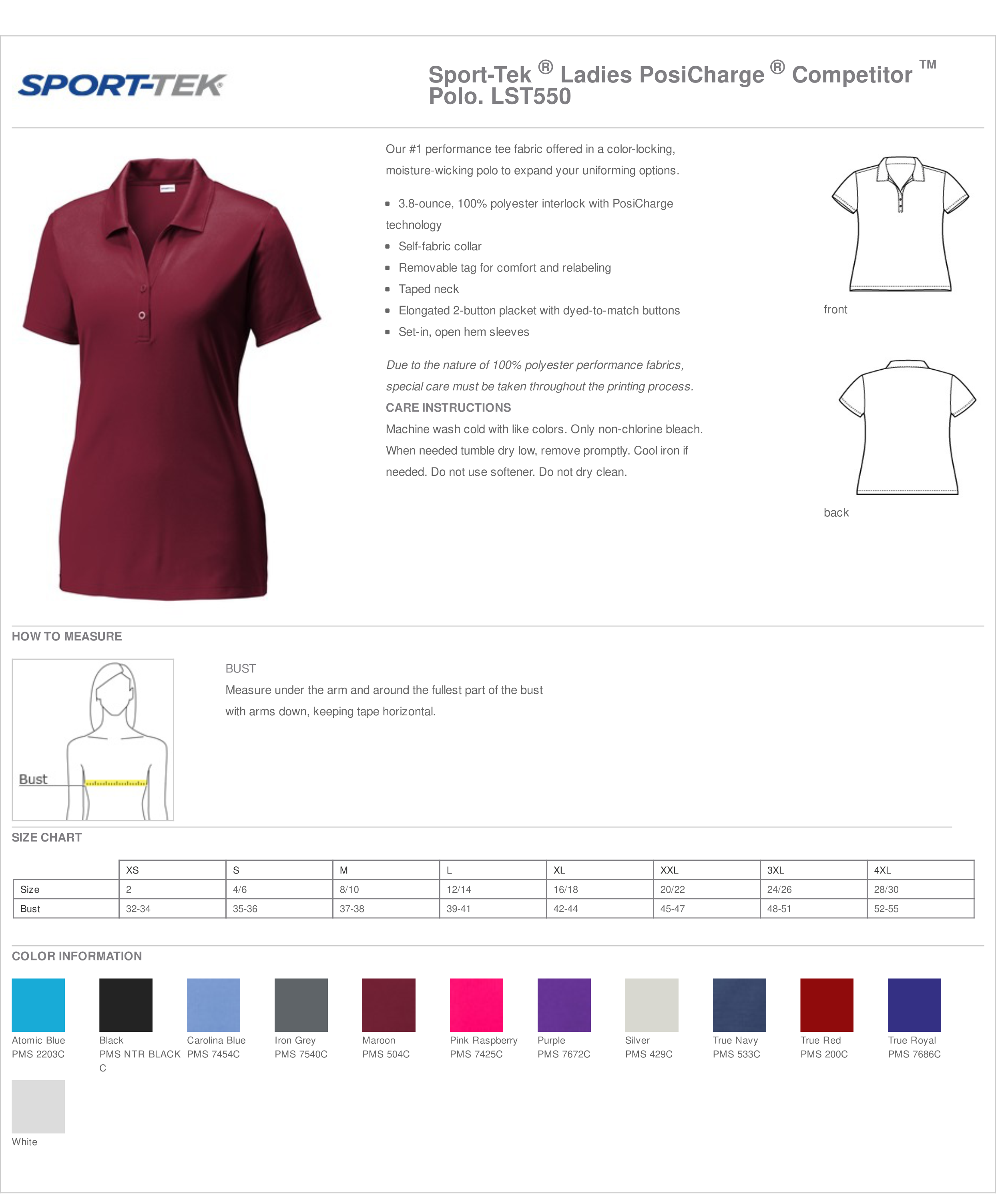 Dodgeland Ladies Sport-Tek ® PosiCharge ® Competitor ™ Polo