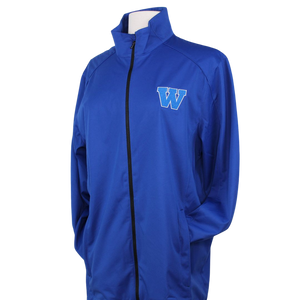 Royal W w/ White Outline Soft Shell Jacket (J717)