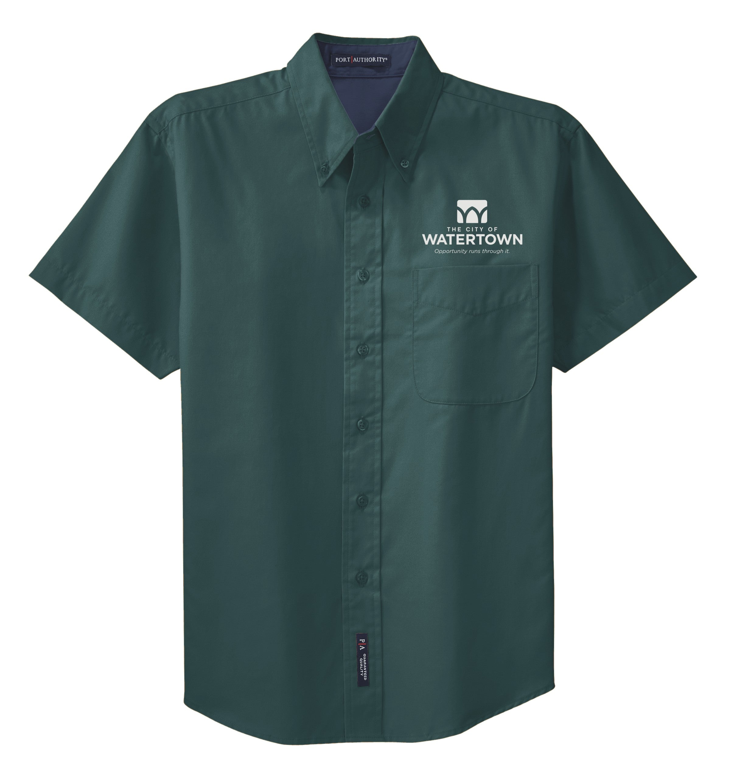City of Watertown Mens Short Sleeve Easy Care Shirt