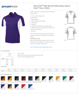 Dodgeland Sport-Tek® Side Blocked Micropique Sport-Wick® Polo
