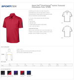 Dodgeland Sport-Tek® PosiCharge® Active Textured Colorblock Polo