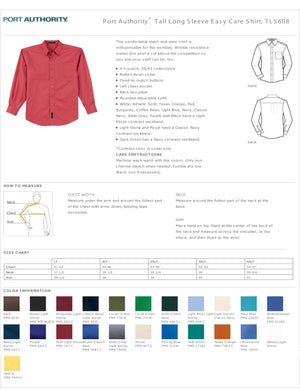 City of Watertown Mens TALL Long Sleeve Easy Care Shirt