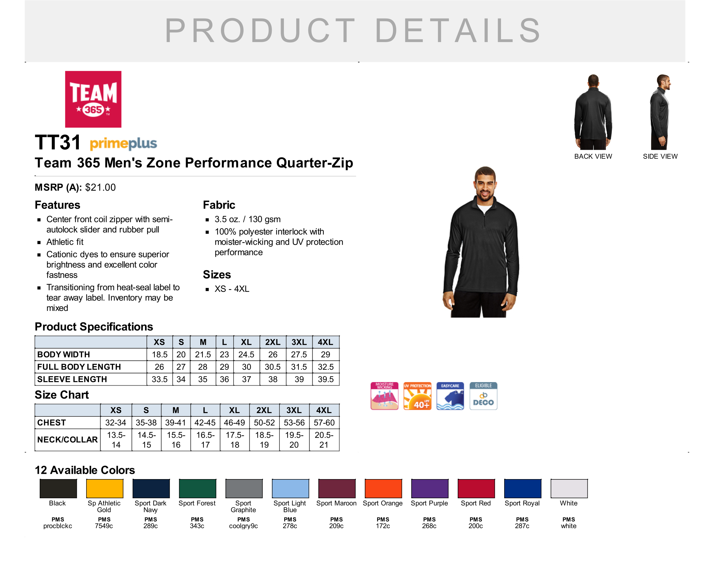 Dodgeland Team 365 Men's Zone Performance Quarter-Zip