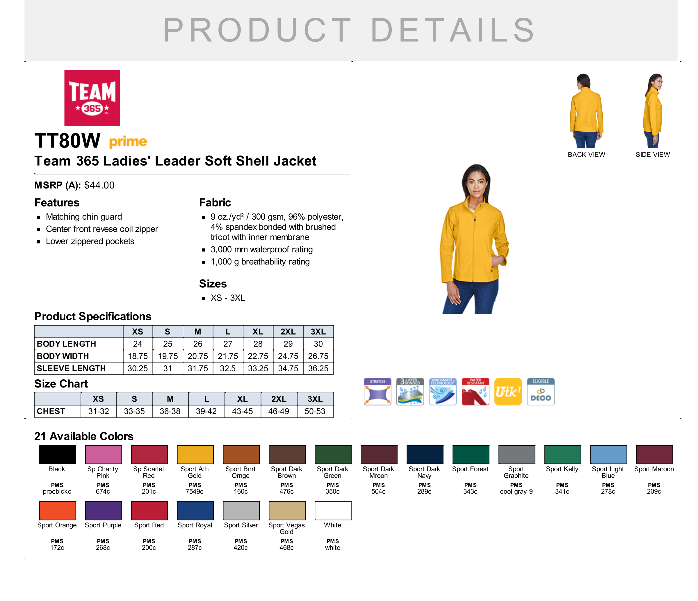Dodgeland Ladies Team 365 Leader Soft Shell Jacket